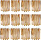 GOLDEAL 24Pcs Gold Glass Votive Candle Holders Tealight Holders Decorative, Tea Candle Holders Bulk,Candlestick for Wedding, Party,Dinner, Home Table Decor.