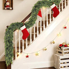 Christmas Cedar Garland - 6ft Artificial Cedar Garland Faux Lush Green Fake Pine Needles for Fireplace,Table,Window,Stairs,Mante,Holiday Indoor Outdoor Xmas Decor(1PCS)