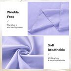 VOK Lavender Wedding Arch Draping Fabric Chiffon Curtains, 29in x 18Ft Sheer Chiffon Outdoor Curtain for Wedding Ceremony Birthday Party Decoration (Lavender,4 Panel)