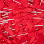 Juvale Twist Tie Gift Bows - 100 Pack, 2.5 x 3 in, Red - Pre-Tied Satin Ribbon - Mini Bows for Crafts, Gift Wrapping & Cake Decoration