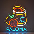 CNBEYOUNG Paloma Neon Sign, Neon Lights Hanging Wall Art Decoration for Mexican Restaurants Shop Cocktail Bar Kitchen Party Home Decor, USB - Driven, Super Bright & Adjustable,15x 12.6inches