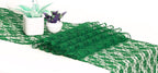 MDS Pack of 10 Wedding 12 x 108 inches Lace Table Runner for Wedding, Decorations for Birthday Parties, Banquets, Graduations, Engagements, and Runners fit Rectangle, Round Table- Hunter Green