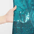 Poise3EHome 8Ft x 10Ft Teal Sequin Backdrop, Glitter Thick Satin Sequin Background Drapes,Sequence Xmas Thanksgiving Backdrop for Wedding Party Holiday Festival Decor