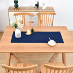 Farmhouse Navy Blue Table Runner Small Short Table Runners 36 Inches Coffee Table Runner for Dresser Living Room Bedroom Holiday Party Banquet 12X36 Inch