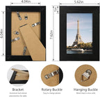 4x6 Picture Frame Set of 4, Black Wooden Frame with High Definition Glass, 4 x 6 Photo Frames for Tabletop Display and Wall Mounting