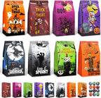 Halloween Treat Bags - 32Pcs Halloweens Trick or Treat Goody & Goodie Bag for Candy with Stickers, Halloween Party Favors Paper Trick or Treating Gifts Bags Halloween Candy Bags Party Supplies