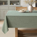 MIULEE Sage Green Linen Tablecloth 60x104 Inch Rectangle Table Cloth Waterproof,Stain Resistant & Wrinkle Resistant for Dining Party Wedding