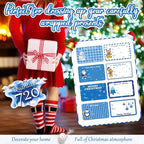 Zonon 720 Self-Adhesive Kraft Christmas Name Tags - Natural Kraft Paper Tags & Stickers for Decoration