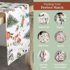 Maison d' Hermine Table Runner 100% Cotton Double Layer Table Runners 108 inches Long for Thanksgiving Christmas Decorations Home Kitchen Dining Party Wedding (Chromo, 14.5" x 108")