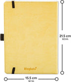 Dingbats* Wildlife Plain Writing Journal Notebook A5 - Vegan Leather Hardcover - Ideal for Work, Travel - Pocket, Elastic Closure, & Bookmark