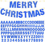 TaoBary 112 Pcs DIY Letter Kit Glitter Customizable Banner Letters Include 107 Letters and Numbers 3 Rope and 2 Needles for Birthday Halloween Christmas Wedding Valentine Party Decor(Dark Blue)