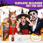 Halloween Bubble Machine Wand for Kids, Light up & Music Pumpkin Bubble Wand-1 Temporary Tattoos and 5 Bubble Solution, Halloween Boo Basket Stuffers for Toddlers Boys & Girls 3 4 5 6 7 8 + Years Old