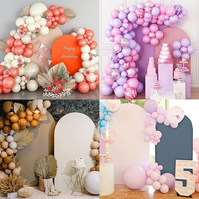 Wedding Arch Cover Spandex Arch Backdrop Cover (7.2FT,6.6FT,6FT) Set of 3 Arch Stand Cover Arch Covers Stretchy Backdrop for Wedding Birthday Party Decoration Baby Shower (Blue)