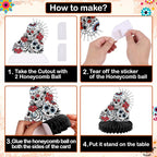 KatchOn, Day of The Dead Centerpieces - Pack of 12 | Halloween Centerpieces, Day of The Dead Decorations | Halloween Honeycomb, Day of The Dead Halloween Decorations | Dia De Los Muertos Decorations
