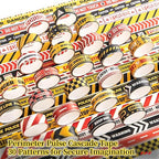 30 Rolls Warning line Theme Washi Tape Set, Writable Decorative Tapes for Scrapbooking, Bible Journaling, Bullet Journaling, 0.6"x79" per Roll