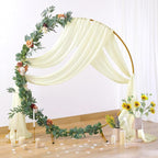 2 Panels Wedding Arch Draping Fabric Ivory Sheer Backdrop Curtain Arch Drape for Wedding Ceremony Reception,Bridal Shower Party Decorations 28" X 19ft