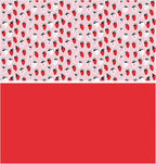 WRAPAHOLIC Reversible Strawberry Wrapping Paper - Mini Roll - 17 Inch X 33 Feet - Sweet Strawberry Design, Perfect for Birthday, Holiday, Wedding, Baby Shower