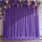 30 ft x 10 ft Wrinkle Free Purple Backdrop Curtain for Parties, 5ft x 10ft 6 Panels Polyester Purple Photo Backdrop Drapes for Wedding Birthday Party Baby Shower