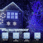 LAMPHOME 66ft Christmas Decorative Mini Lights, 200 LED Transparent Wire Fairy Starry String Lights Plug in, 16 Lighting Modes for Indoor Outdoor Xmas Tree Wedding Party Decoration (White +Blue)
