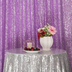 Eternal Beauty Lavender Sequin Backdrop, 8x10 Ft Glitter Background Curtains for Shimmer Photography Party Wedding Birthday Back Drop Decor