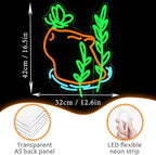 LISIGNVE Capybara Swim Neon Sign Butterfly Led Sign Dimmable Switch Cartoon Animal Neon Light Sign for Children’s Room Cute Capybara Neon Light for Bedroom Pet Shop Water Park Wall Decor