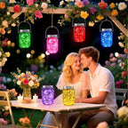 ZNYCYE Mason Jar Solar Lights for Outside, 12 Pack 30LED Fairy Firefly Lights Mason Jar Solar Lids Outdoor Waterproof String Lights with Hangers(NO Jars) for Patio Garden Yard Lawn Decor(6 Colors)