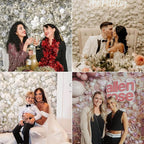 Artificial Flower Wall Panels, Luxury 5D Silk Babybreath Backdrop Decor for Wedding Celebrations, Festive Party and Home Decorating, Quick Assembly and Storage, Both Eco ＆ Pet Friendly, 4 ft*8ft.