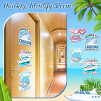 Hoteam 4 Pcs Couples Cruise Door Decorations Magnetic Husband and Wife Cruise Ship Door Funny Waterproof Nautical Magnets for Carnival Cabin Stateroom Fridge Car