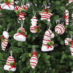 LANGXUN 12pcs Candy Land 2025 Xmas Birthday Party Wedding Suppiles Decoration, Hanging Candy Cane Christmas Tree Décor, Christmas Decorative Hanging Ornaments Crafts