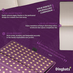 Dingbats* Wildlife Grid Writing Journal Notebook A5 - Vegan Leather Hardcover - Ideal for Work, Travel - Pocket, Elastic Closure, & Bookmark