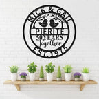 Personalized 40th Wedding Anniversary Sign Gifts for Parents Custom Metal Anniversary Sign Personalized Wedding Gifts for Couples Husband Wife Custom Monogram Name Sign Housewarming Gift