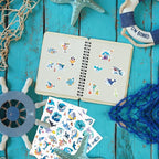 Cool Shark Stickers 755 Count Ocean Sea Animal Tropical Fish Shark Adhesive Decal Stickers for Boys Girls Birthday Invitations Under The Sea Party Goodie Gifts Bags Sticker Decor Class Rewards