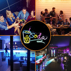 Soda Neon Sign LED Neon Light Dimmable Cocktails Neon Sign for Wall Decoration 16.7’’X11.8’’ Bar Business Sign Kitchen Wall Art Decoration Man Cave Beer Bar Club Birthday Party Decor…