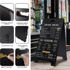 16x32 Double-Sided A-Frame Chalkboard Sign with 8x12 Chalkboard, Liquid & Solid Chalk Markers, Wedding & Event Signage