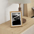 6x8 Frame USA-Sourced Natural Oak Wood Solid Wood Photo Frame Handcrafted Rounded Corner with Mat to 5x7 Picture Frames Display with Real Glass Family Picture, Wedding Picture, Photo, Certificate
