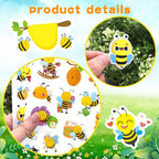 Bumble Bee Stickers Summer Spring Happy Honey Bee Decal Sticker 660 Counts Party Cute Gifts Goodie Bags Decor Game Rewards Birthday Party Favors Water Bottle Sticker Laptop Invitation Decor