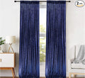 JYFLZQ Navy Blue Sequin Backdrop Curtains 2ft x 8ft 2 Panel Glitter Photo Booth Backdrops Sparkly Photography Background Drapes for Parties Wedding Bridal Showers