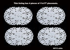 Creative Linens 4PCS Embroidered Floral Placemats 11x17 Oval White, Set of 4 Pieces