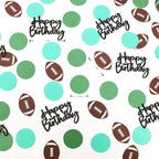 250PC Football Happy Birthday Confetti,Football Birthday Party Decorations,Football Confetti for Baby Boy First Birthday/Men Birthday