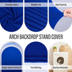 LEBENGURU Upgraded 7.2FT Wedding Arch Cover, Royal Blue Spandex Fitted Arch Backdrop Cover, Round Top Chiara Stand Covers for Birthday Party Baby Shower Banquet Balloon Décor
