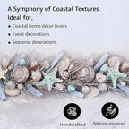 HOLIDAY TREE Handcrafted 48'' Shell Coastal Summer Garland for Home, Staircase, Wall, Hallway and More