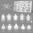 Glass Bud Vase Clear Bud Vases Set of 30 for Centerpieces, Vintage Glass Flower Vases in Bulk Suitable for Weddings, Parties or Home Decoration