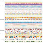 emmoolife 35 Rolls Washi Tape Set, Colorful Cute Floral Writable Decorative Tapes for Scrapbooking and Journaling, Junk Journal Supplies, Bullet Journaling for Women Girl 5-30mm Wide 9.84ft Long/Roll