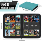 9 Pocket Card Binder, 540 Pockets Trading Card Binder, Double-sided Side Loading Collection Binder, Ringless Card Protector, Card Folder for MTG, TCG, Game Cards, Sport Cards, Teal