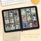 Trading Card Binder, Card Collection Binder Album Folder with 540 Side Loading Pockets, 9 Pocket Trading Card Album Folder for TGC,MTG, Baseball Cards, Yugioh