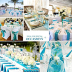 12 Pack Turquoise Satin Table Runner,12 x 108 inch Long Premium Smooth Table Runner for Wedding, Banquets, Birthday, Party,Graduation,Engagements,Table Runners fit Rectangle and Round Table