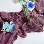Cheesecloth Table Runner 10FT (35x120 Inch) - 10 Pack Dusty Purple Boho Gauze Fabric Cheese Cloth Table Runner Rustic Sheer Table Runners Cheesecloth for Wedding, Bridal Shower, Birthday Party Decor