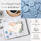 Wax Seal Stickers (60 Pcs, 3 Designs in 1 Pack) Premium Envelope Seal Stickers for Wedding Invitation Envelopes, Adhesive Wax Seals, Perfect for Seating Chart, Gift Wrapping