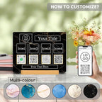 Personalized Custom Metal QR Code Sign Venmo Cashapp Scan to Pay with Stand Instagram Facebook Social Media QR Signs Bar Code QR Plaque Print for Business Salon Beauty Store Restaurant Wifi Sign (Vertical 4)