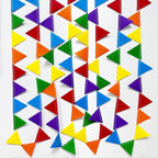 pinkblume Rainbow Party Decorations Colorful Felt Hanging Triangle Mini Bunting Pennant Banner Flag for Birthday Wedding Baby Shower Engagement Carnival Fiesta Festival Party Classroom Nursery Decor